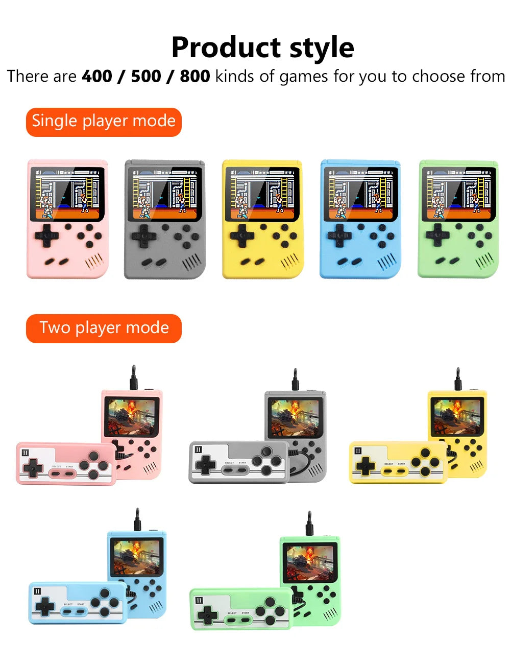 400 In 1 3 Inch LCD Video Toy Gaming Player Mini Handheld Games Toys Game Console For Kids Portable Game Playing Machine