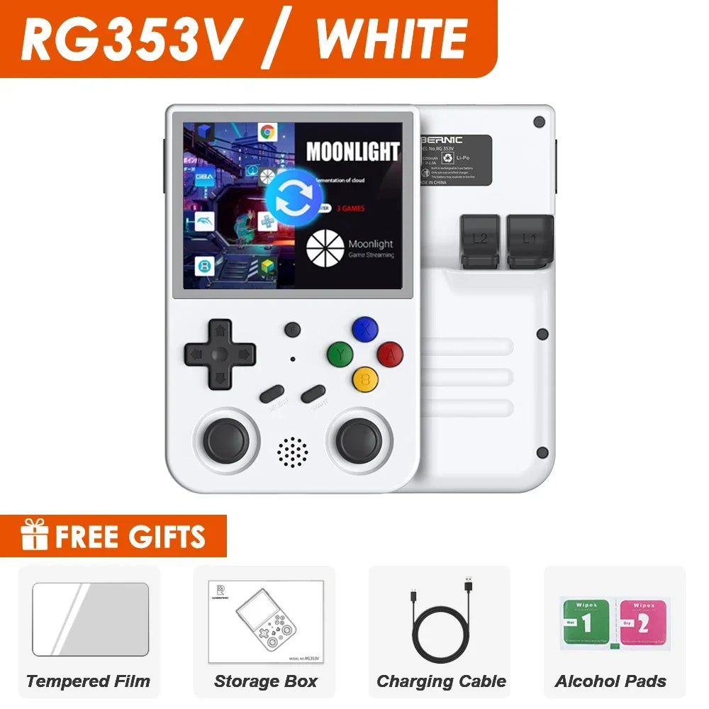 NEW RG353V RG353VS 64/128/256G Touch Screen Handheld Game Players Android 11 LINUX Dual System Portable Video Game Console