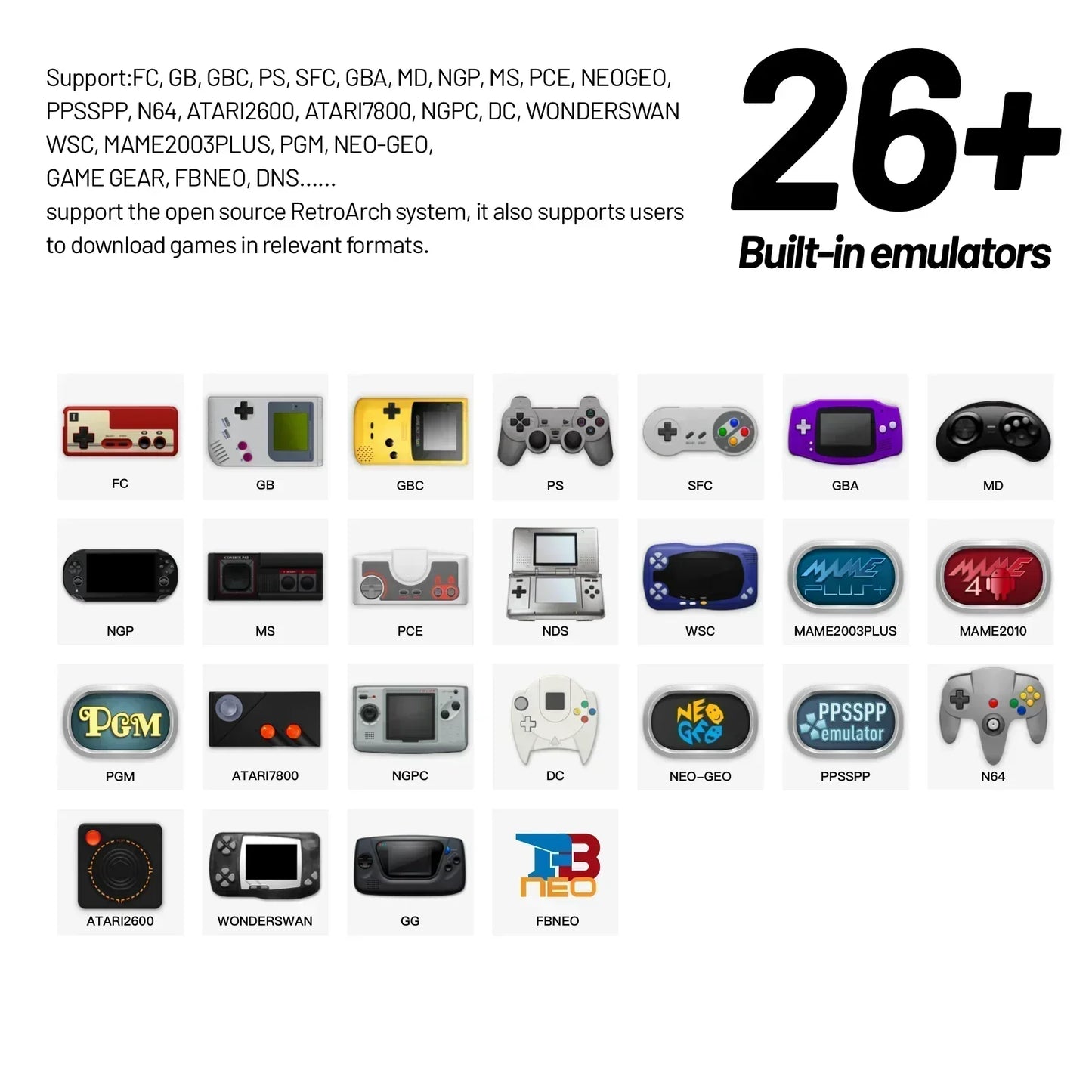 Trimui Smart Pro Handheld Game Console 4.96''IPS Screen Linux System Joystick RGB Lighting Smartpro Retro Video Game Kid's Gifts