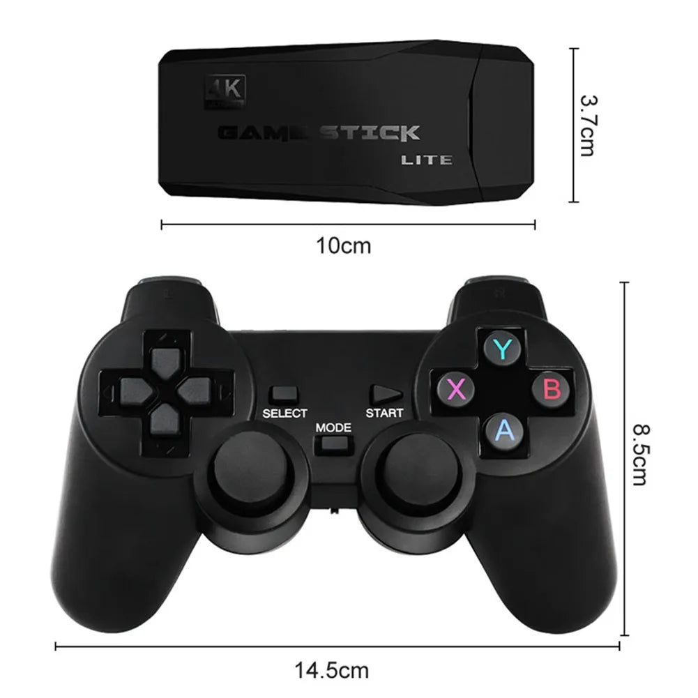 Video Game Stick M8 64G With 10000 Classic Retro Game Console Vidio Wireless 2.4G Controller Box 4K HDMI-compatible Xmas Gift