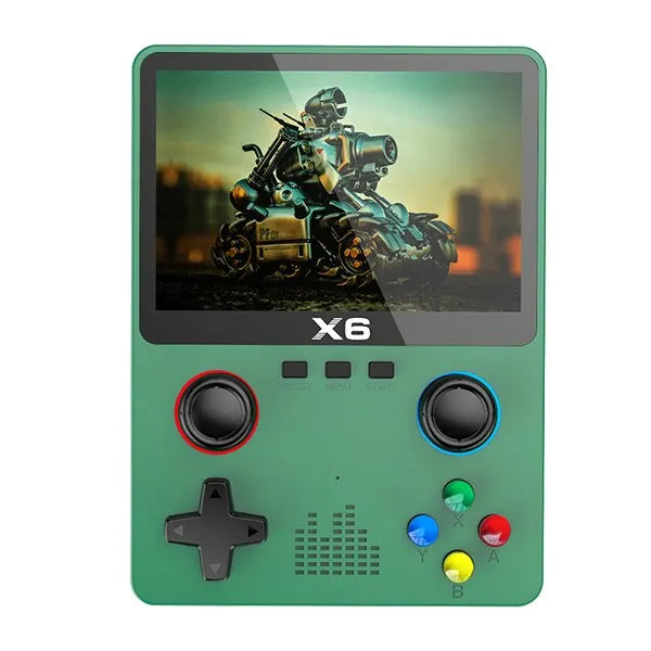 New X6 3.5Inch IPS Screen Handheld Game Player Dual Joystick 11 Simulators GBA Video Game Console for Kids Gifts