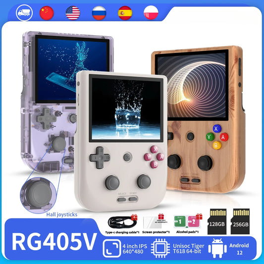 RG405V Video Handheld Game Console 4" IPS HD Touch Screen Android 12 System T618 64-bit Wifi Portable Retro Game Player