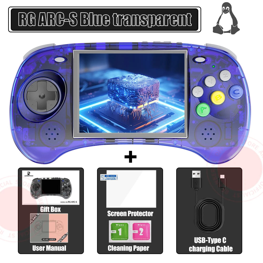 RG ARC Retro Games RK3566 4.0INCH 640*480 Handheld Game Console Emulator LINUX Android System 3500mAh Children's Gifts
