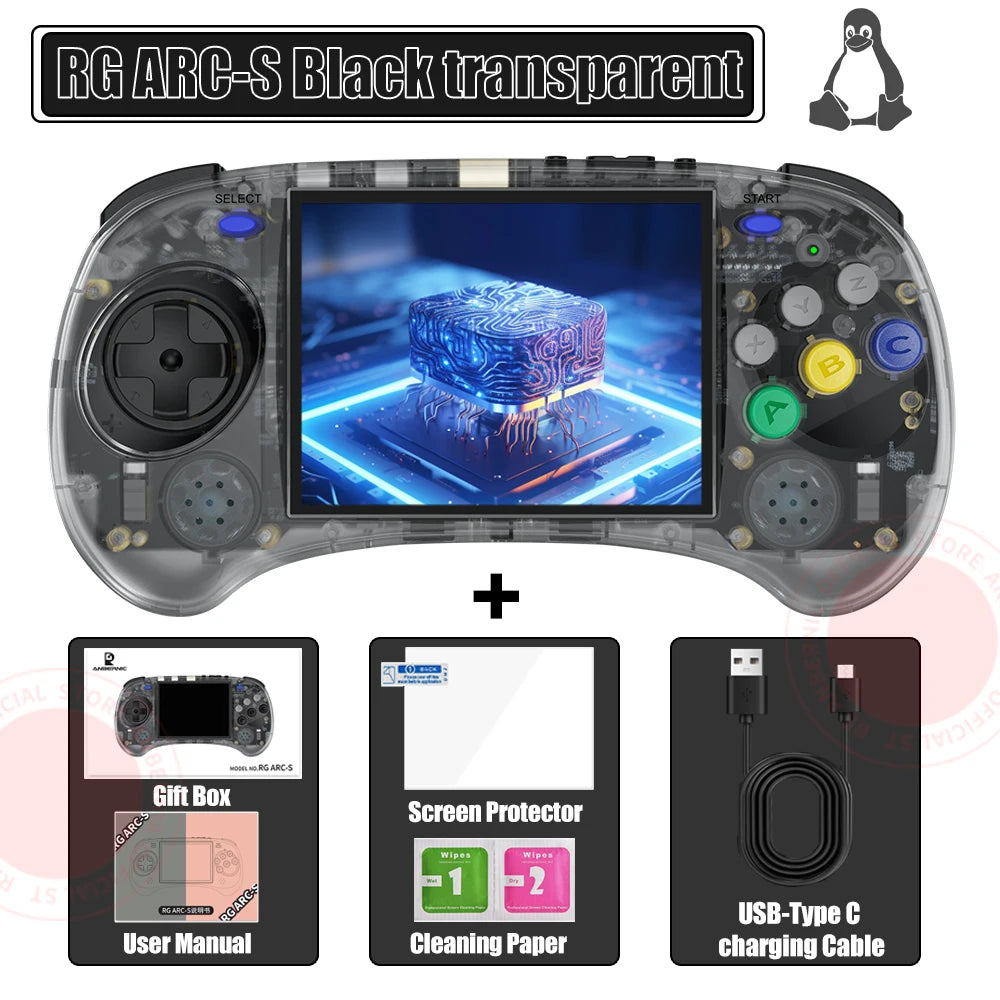RG ARC Retro Games RK3566 4.0INCH 640*480 Handheld Game Console Emulator LINUX Android System 3500mAh Children's Gifts