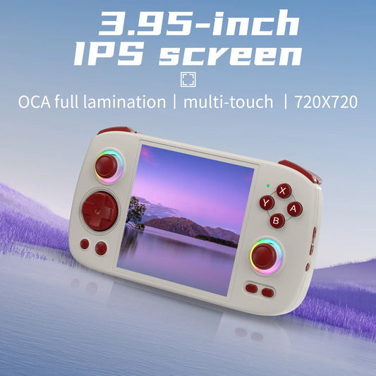 RG Cube Handheld Game Console 3.95'' IPS Touch Screen Android13 RGB Lighting Effect RGCUBE Streaming Retro Video Player