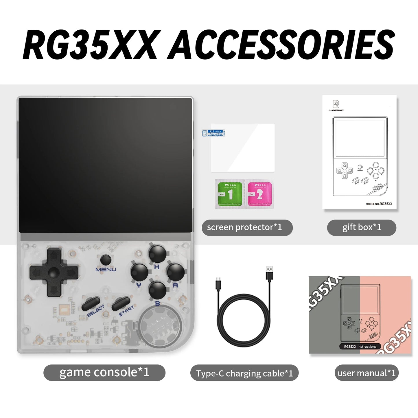 RG35XX Handheld Game Console H700 Processor 3.5'' IPS Screen Linux System Retro Portable Video Console 2024 New Model
