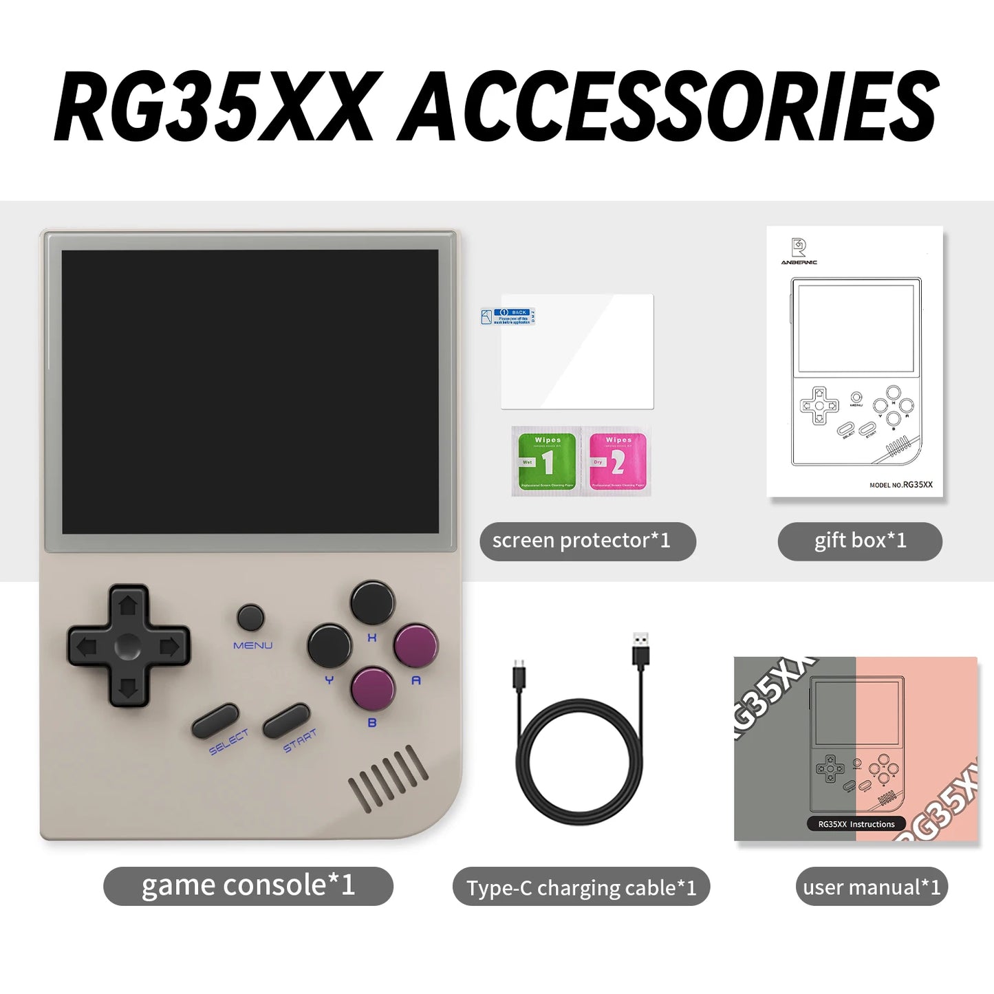 RG35XX Handheld Game Console H700 Processor 3.5'' IPS Screen Linux System Retro Portable Video Console 2024 New Model