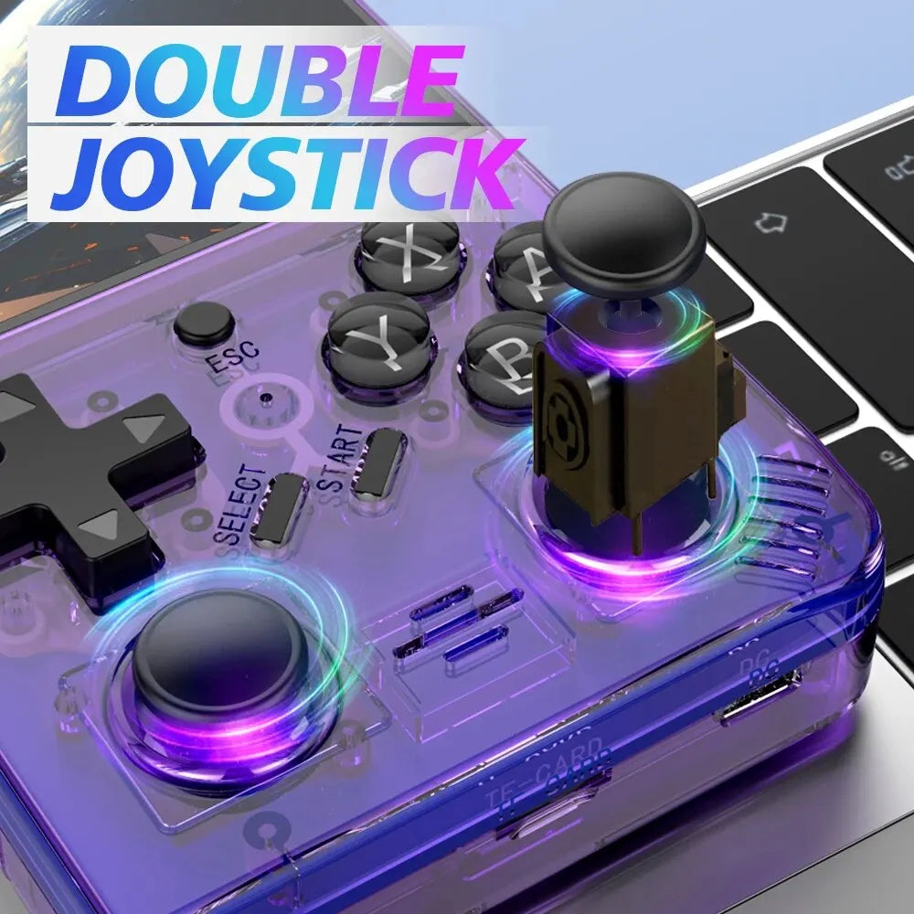 R35PlUS Retro Handheld Game Console 3.5 Inch Video Game Console Linux System Double Joystick Portable Pocket Video Player