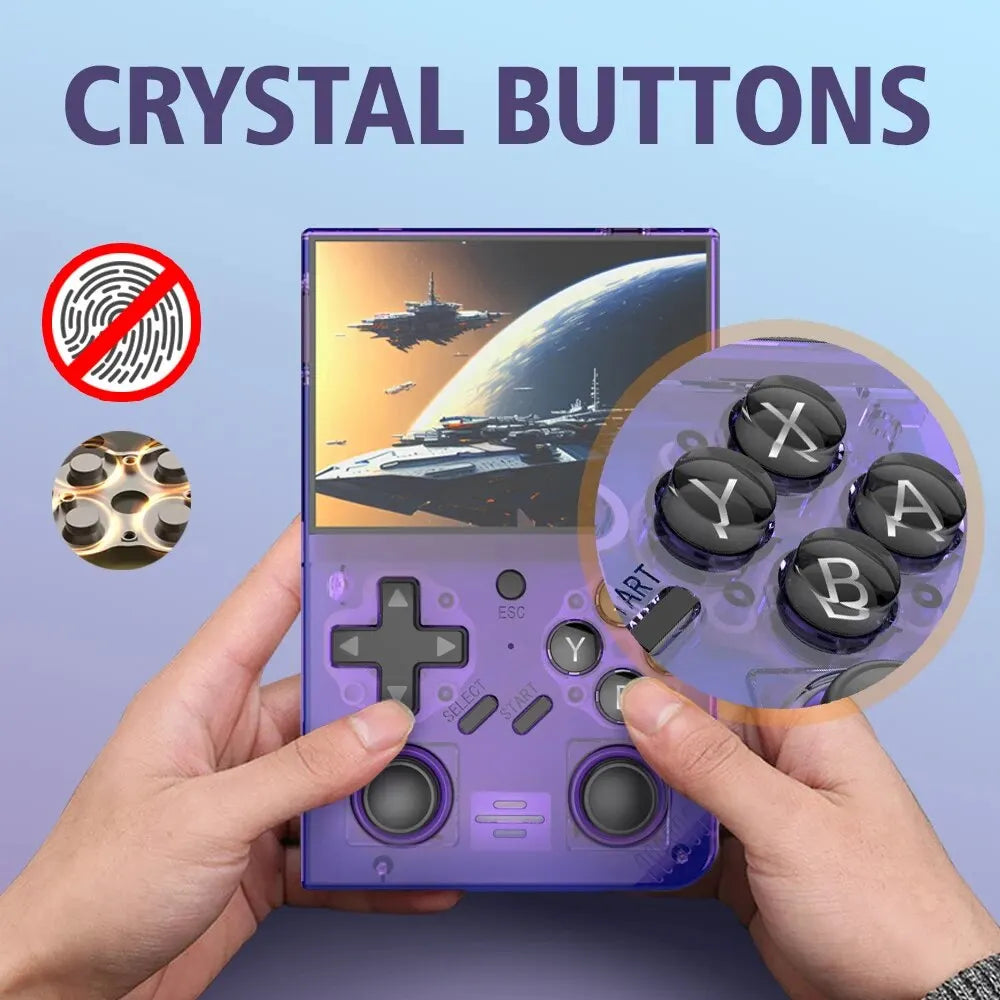 R35PlUS Retro Handheld Game Console 3.5 Inch Video Game Console Linux System Double Joystick Portable Pocket Video Player
