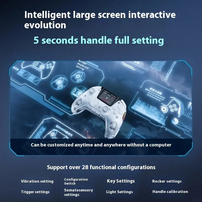 Beitong Kunpeng 50 Smart Wireless Gamepad Pc Bluetooth Joystick Controller Joystick 2 Inch Screen Steam Mobile Game controller