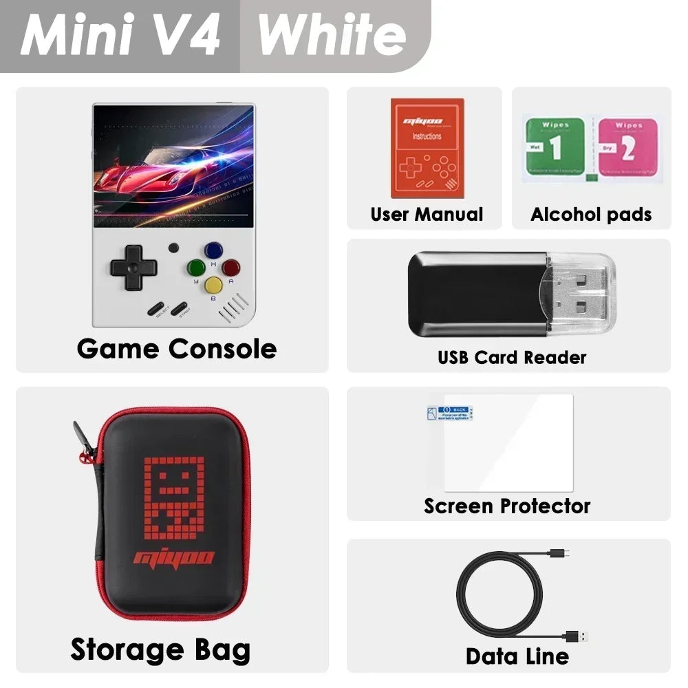 MIYOO MINI V4 Handheld Game Console Linux System 2.8'' IPS Screen Portable Mini V2 V3 Retro Video Simulator Player Children Gift