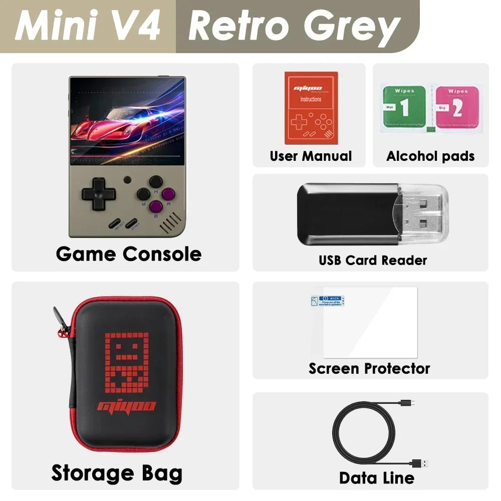 MIYOO MINI V4 Handheld Game Console Linux System 2.8'' IPS Screen Portable Mini V2 V3 Retro Video Simulator Player Children Gift