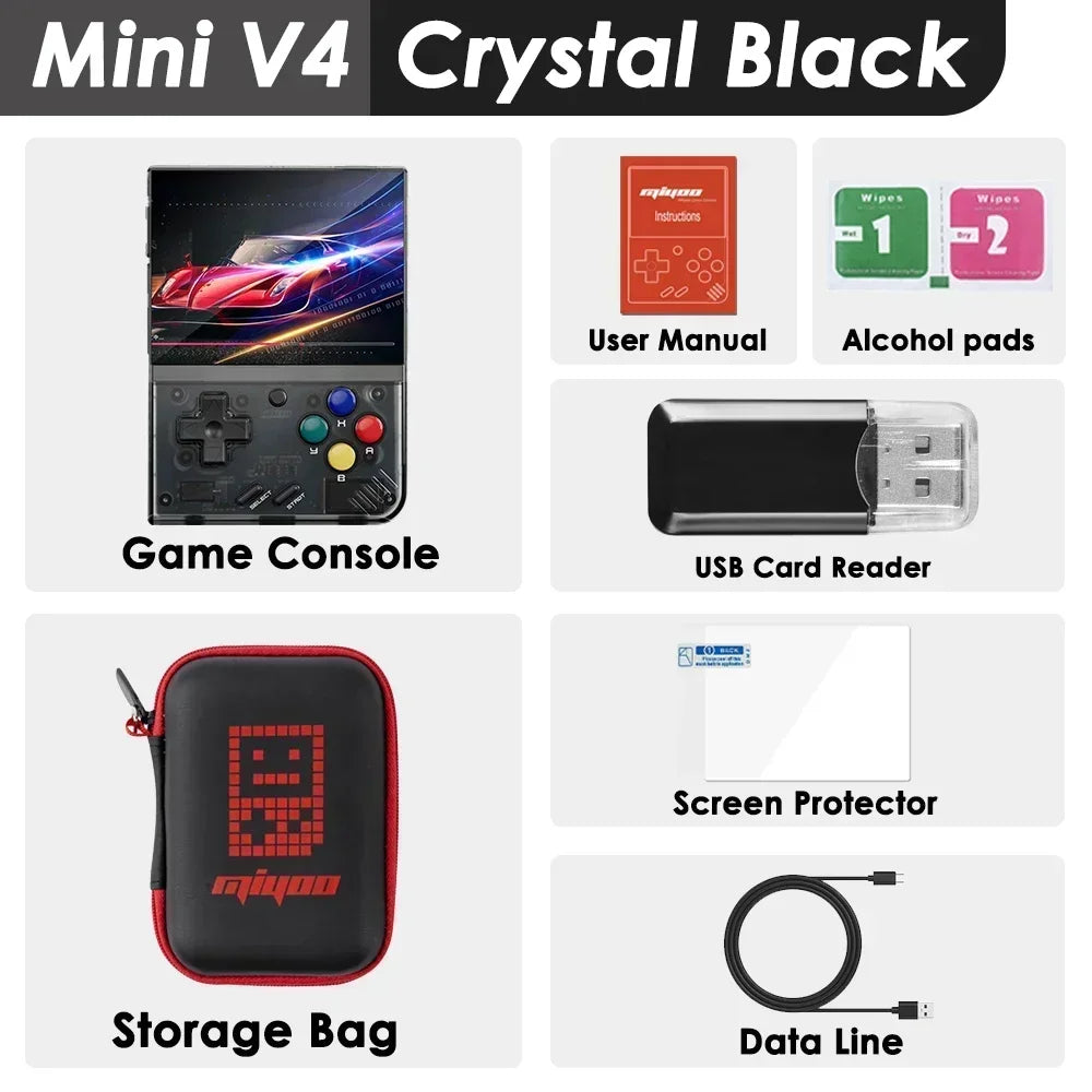 MIYOO MINI V4 Handheld Game Console Linux System 2.8'' IPS Screen Portable Mini V2 V3 Retro Video Simulator Player Children Gift