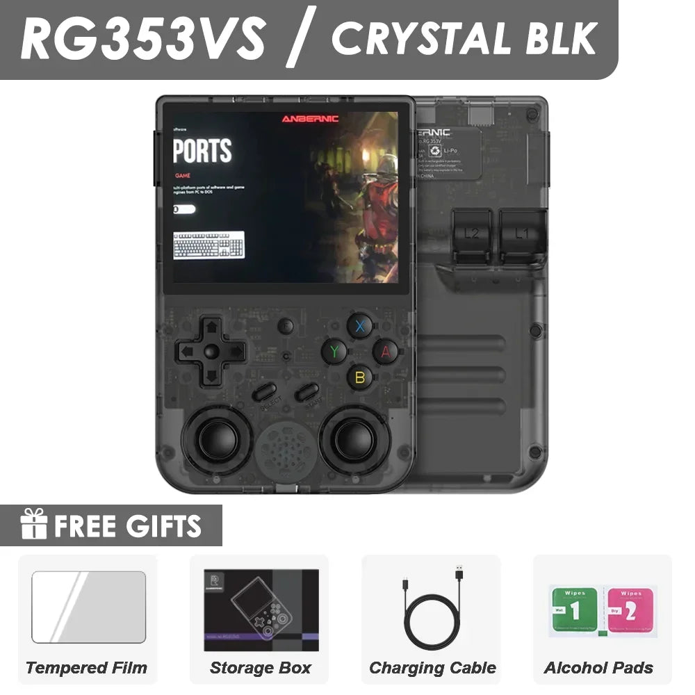 NEW RG353V RG353VS 64/128/256G Touch Screen Handheld Game Players Android 11 LINUX Dual System Portable Video Game Console