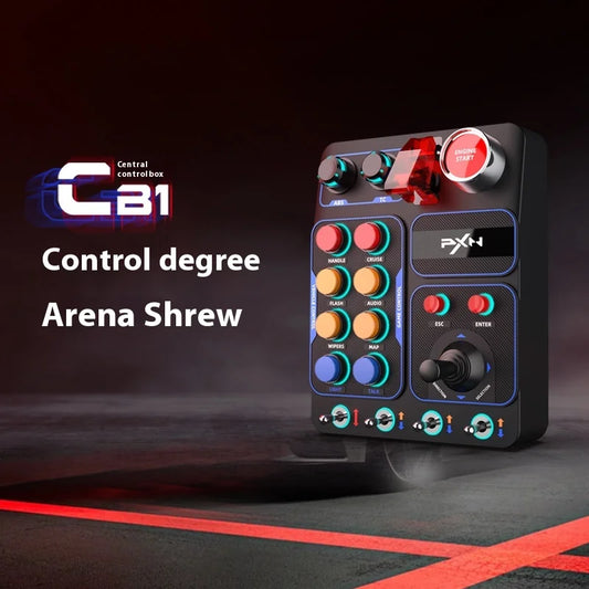 PXN CB1 Racing Simulator Multifunctional Key Control Box Central Control Box RGB EURO Truck Simulator Racing Custom Game Gift