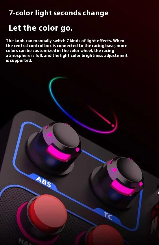 PXN CB1 Racing Simulator Multifunctional Key Control Box Central Control Box RGB EURO Truck Simulator Racing Custom Game Gift