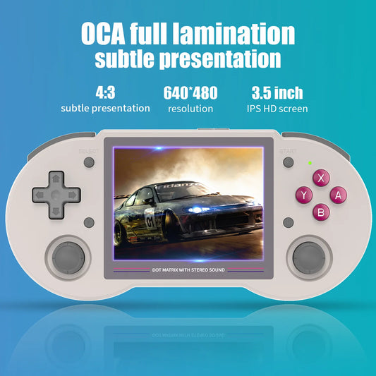 RG353PS Retro Handheld Game Console 3.5 Inch IPS Screen Linux System RK3566 Chip 16+128G TF Card Preinstalled 4K Games