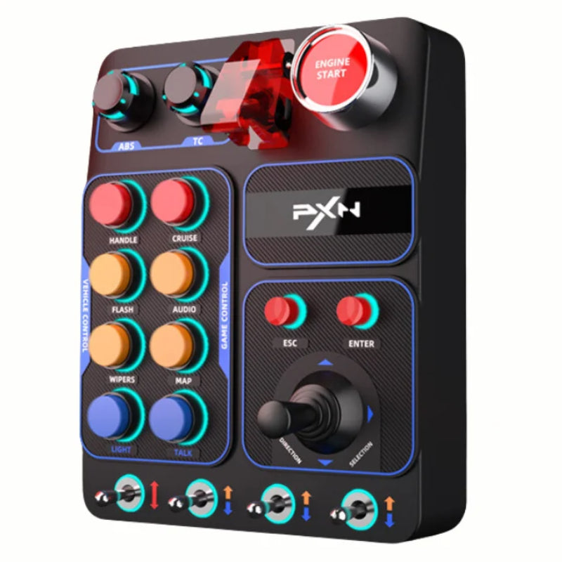 PXN CB1 Racing Simulator Multifunctional Key Control Box Central Control Box RGB EURO Truck Simulator Racing Custom Game Gift